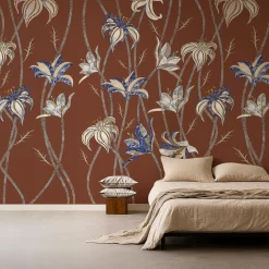 MaVoix Carta da parati Fiori Terracotta di Marika Tardio