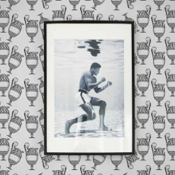 MaVoix Carta da parati Fontana Bianco e Nero