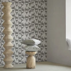 MaVoix Carta da parati Fontana Bianco e Nero