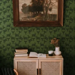 MaVoix Carta da parati Fontana Verde Muschio