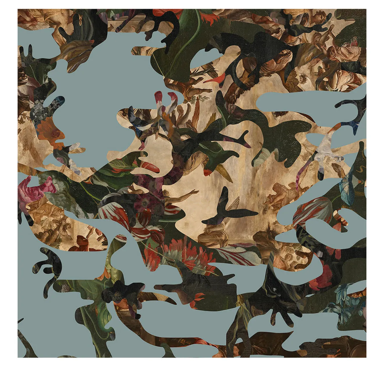 MaVoix Carta da parati Hidden In Plain Sight Nikko Blue di Magnus Gjoen