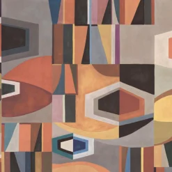 KOHRO Carta da parati in poliestere cromato multicolore