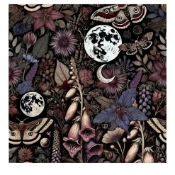 Wallpapers4Beginners Carta da Parati Multicolore Giardino Mistico a Mezzanotte