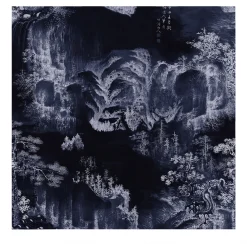 Wallpapers4Beginners Carta da parati paesaggio asiatico navy