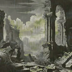 MaVoix Carta da parati Storm of Stones and Shadows Two-Tones-Musk di Magnus Gjoen