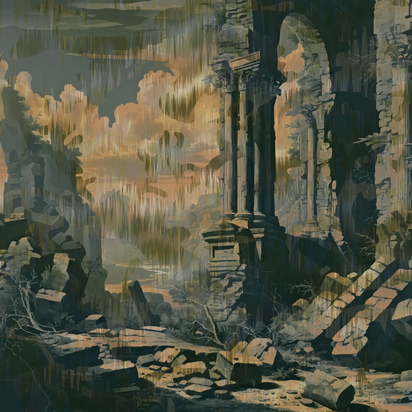 MaVoix Carta da parati Storm of Stones and Shadows Autumn edition di Magnus Gjoen