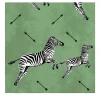 Wallpapers4Beginners Carta da Parati Verde con Zebre Volanti