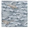 Wallpapers4Beginners Carta da Parati Vintage Blu e Bianca con Balene e Onde