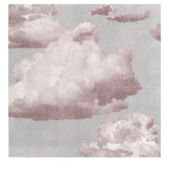 Wallpapers4Beginners Carta da Parati Vintage con Nuvole Rosa