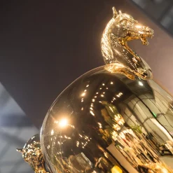 VGnewtrend Cavallo Grande Vaso decorativo dorato