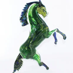 Madeforsoul Cavallo in avventurina Scultura in vetro di Murano verde