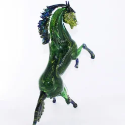 Madeforsoul Cavallo in avventurina Scultura in vetro di Murano verde