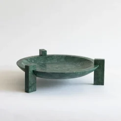 StudioNudo Centrotavola Block Stand Low in marmo verde