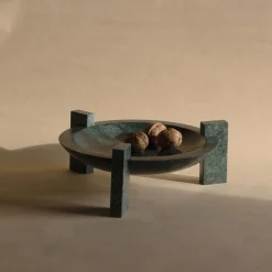 StudioNudo Centrotavola Block Stand Low in marmo verde