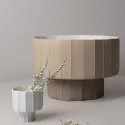 Paola Paronetto Centrotavola Coppa Ninfea Corteccia e A17/Sabbia Scuro