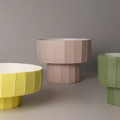 Paola Paronetto Centrotavola Coppa Ninfea Corteccia C8/Pesca chiaro