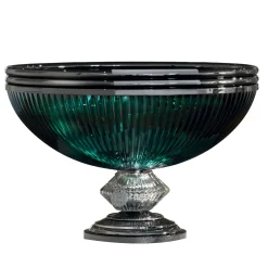 Baldi Home Jewels Centrotavola in cristallo verde Boccadirosa