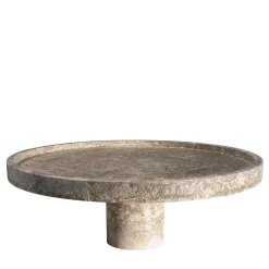 MMairo Centrotavola in Travertino Argento Inside Out di Karen Chekerdjian