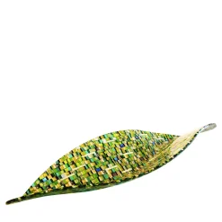 VéVé Glass Centrotavola in vetro di Murano verde Onda Sunshine di Andrea Orso