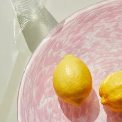 Stories Of Italy Centrotavola in vetro rosa e avorio