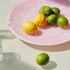 Stories Of Italy Centrotavola in vetro rosa e avorio