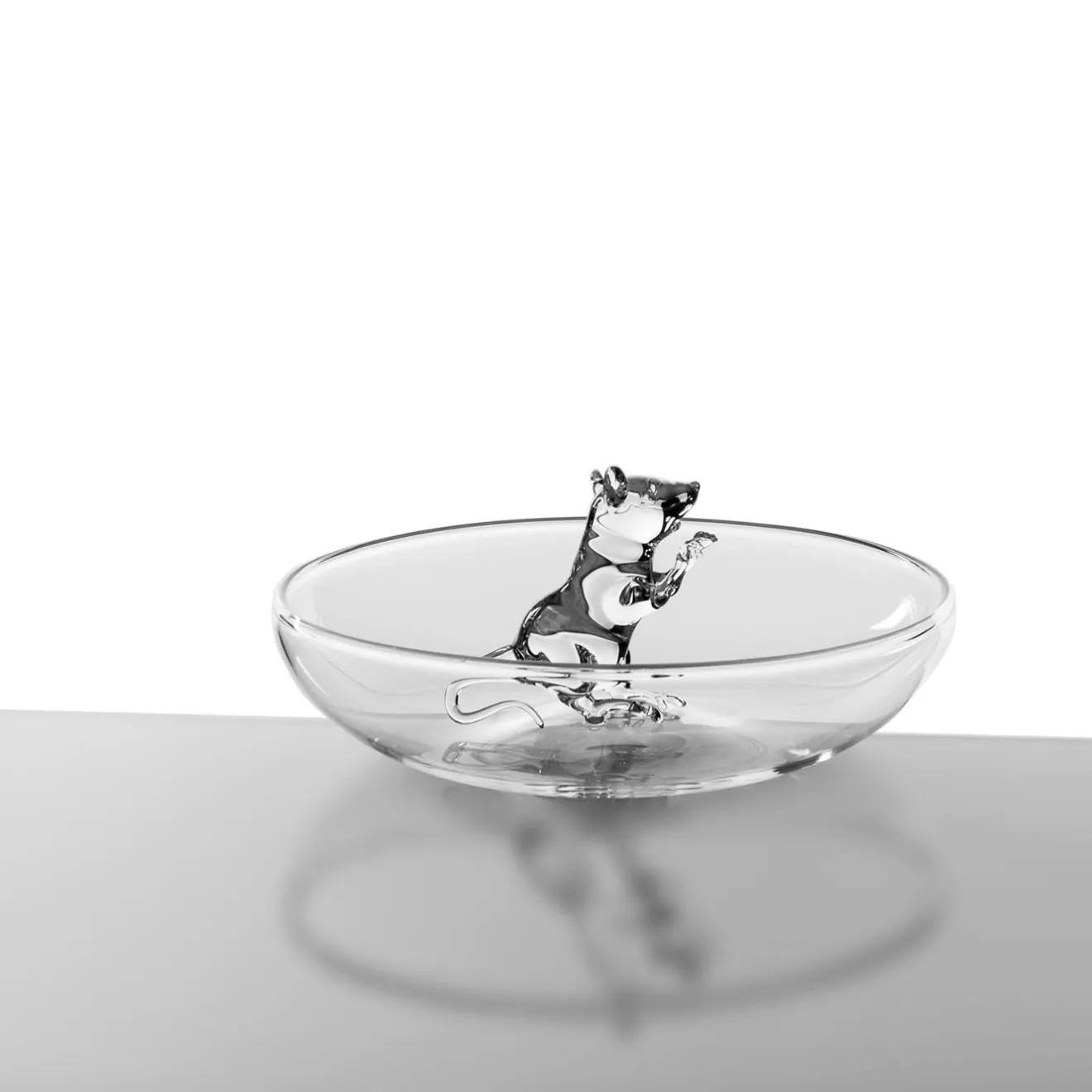 Simone Crestani Centrotavola in Vetro Trasparente Little Mouse #2