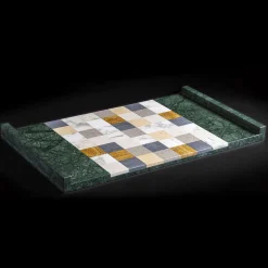 Tao_H Centrotavola rettangolare in marmo multicolore Sette Per Sette