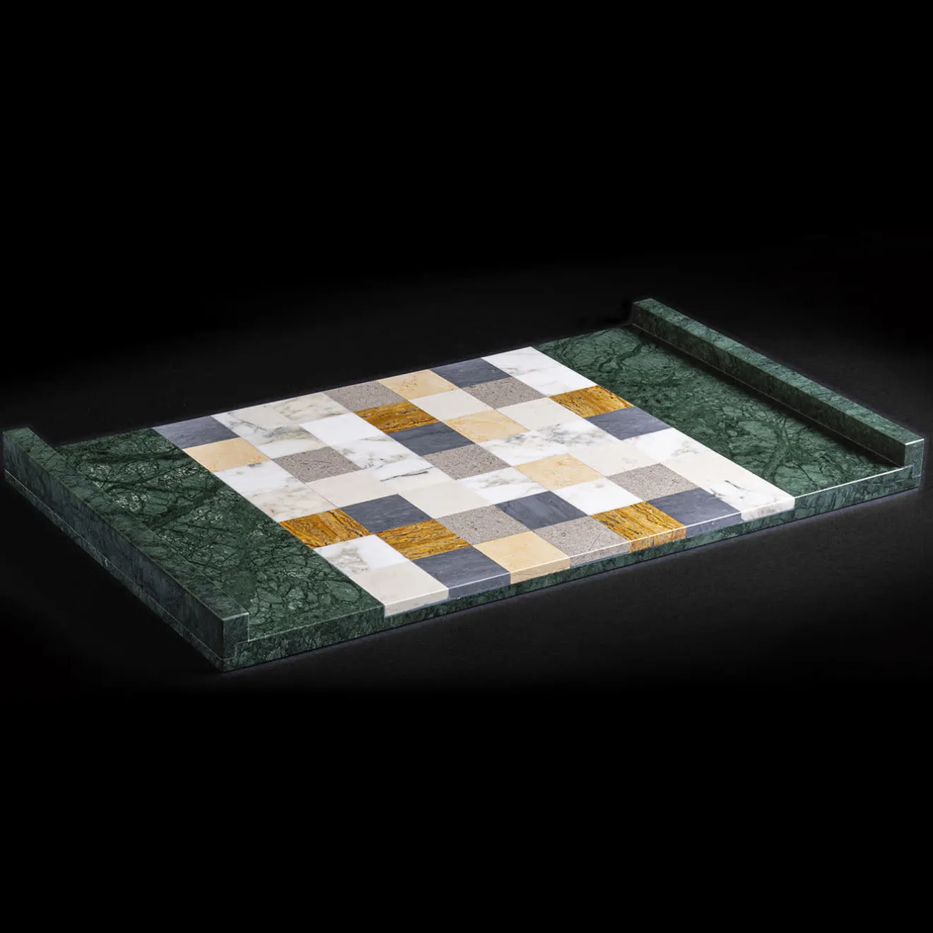 Tao_H Centrotavola rettangolare in marmo multicolore Sette Per Sette