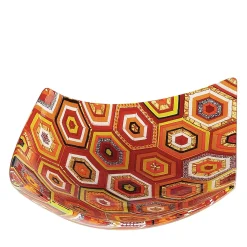 VéVé Glass Centrotavola Rombo esagonale in vetro di Murano rosso di Andrea Orso