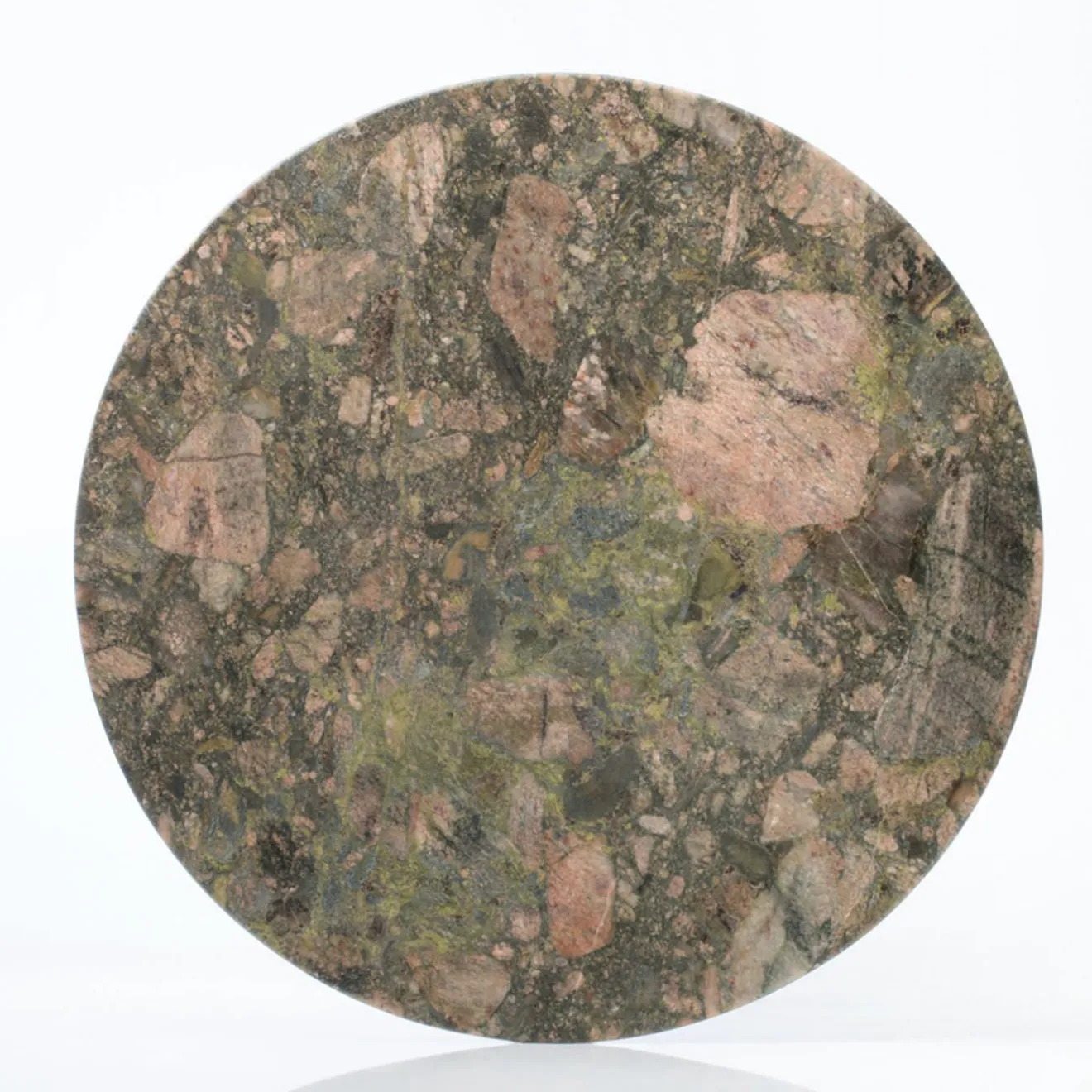 Espidesign by Paola Speranza Centrotavola rotondo Convivio in marmo verde marino