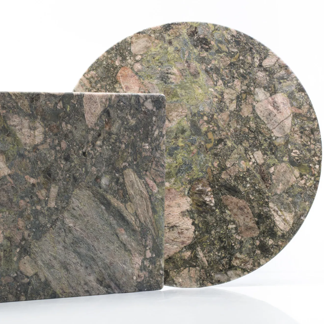 Espidesign by Paola Speranza Centrotavola rotondo Convivio in marmo verde marino