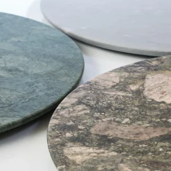 Espidesign by Paola Speranza Centrotavola rotondo Convivio in marmo verde marino