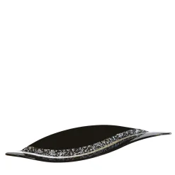 VéVé Glass Centrotavola scultoreo Onda bianco e nero