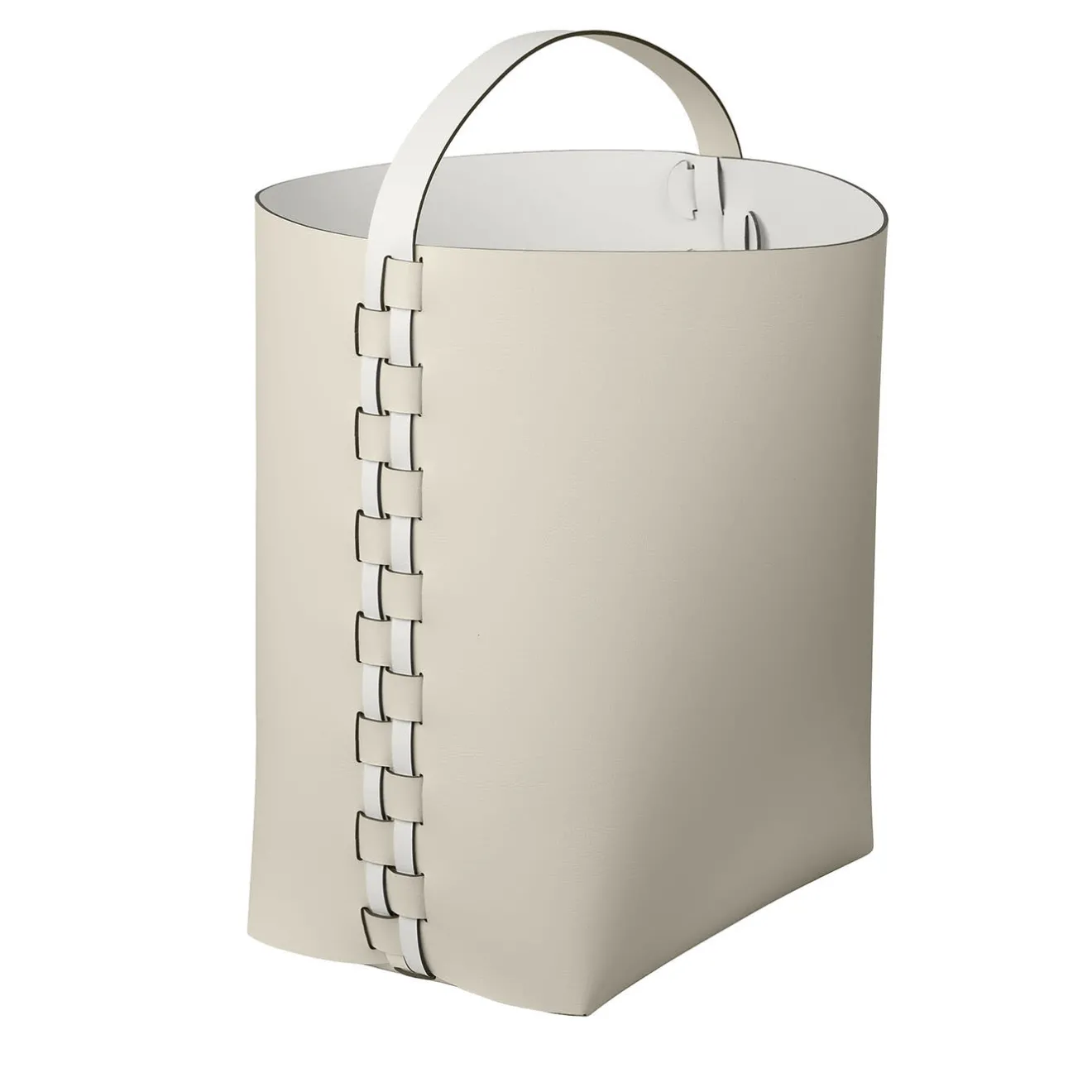 ADJ Style Cestino Helena in panna cotta e pelle bianca