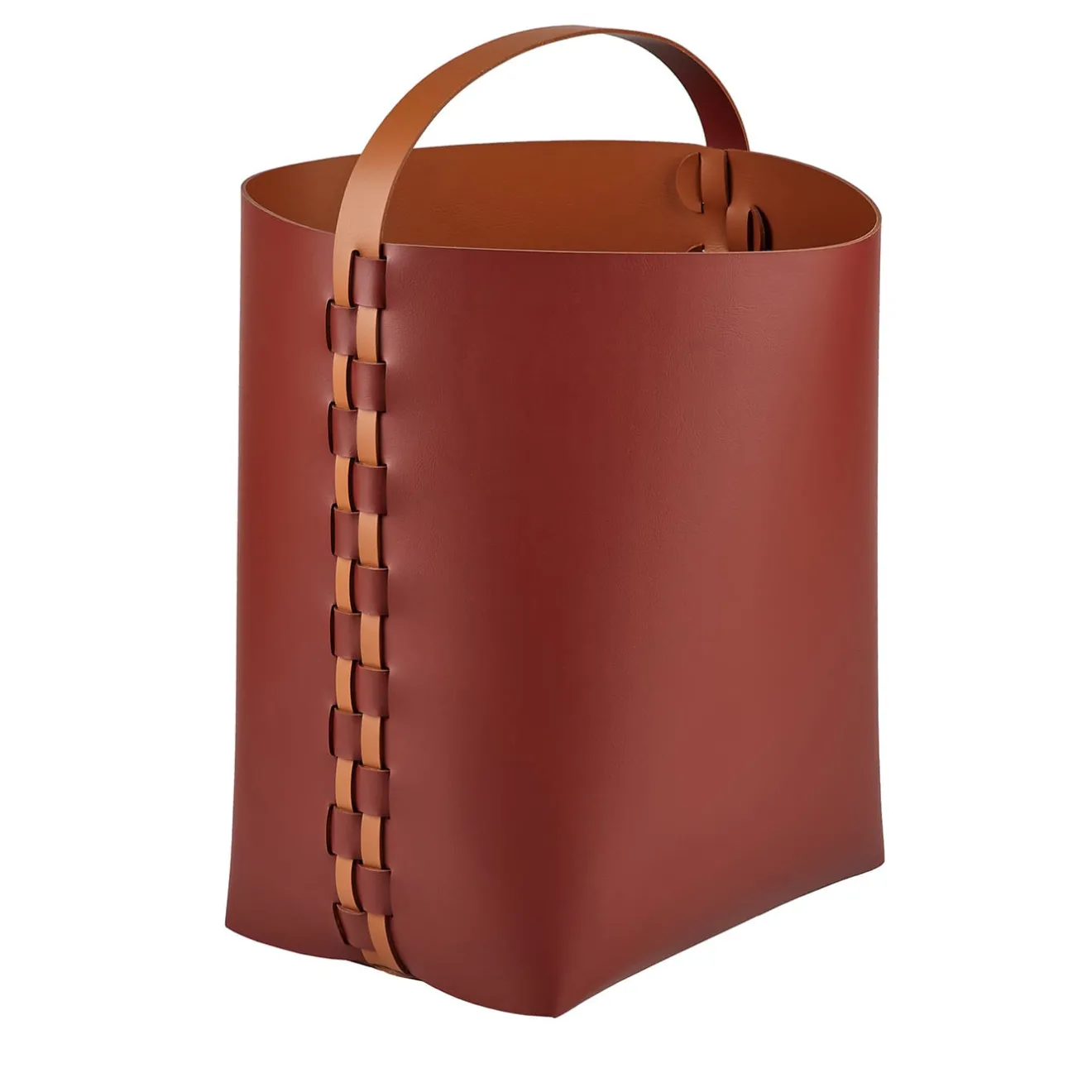 ADJ Style Cestino Helena in pelle Bordeaux e Cognac