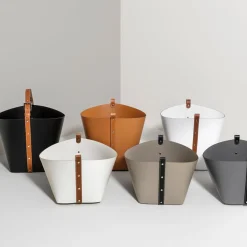 Pinetti Cestino in pelle grande Ovo