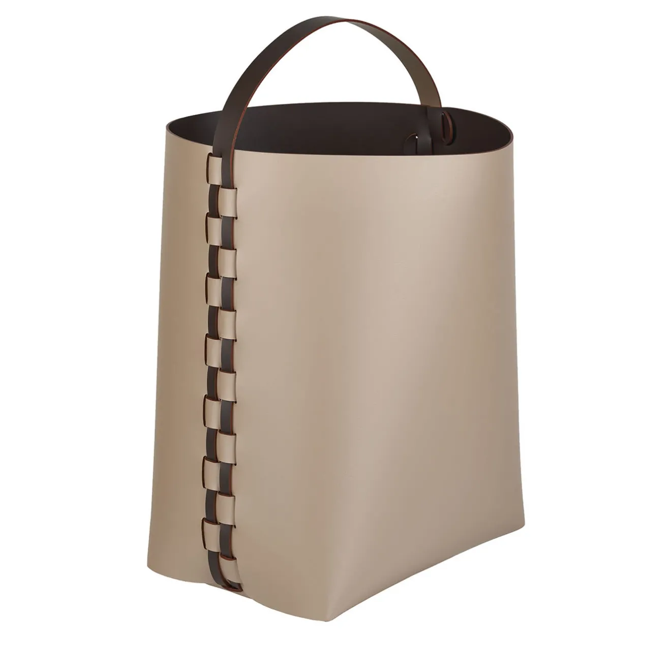 ADJ Style Cestino in pelle Helena Cappuccino e Cioccolato