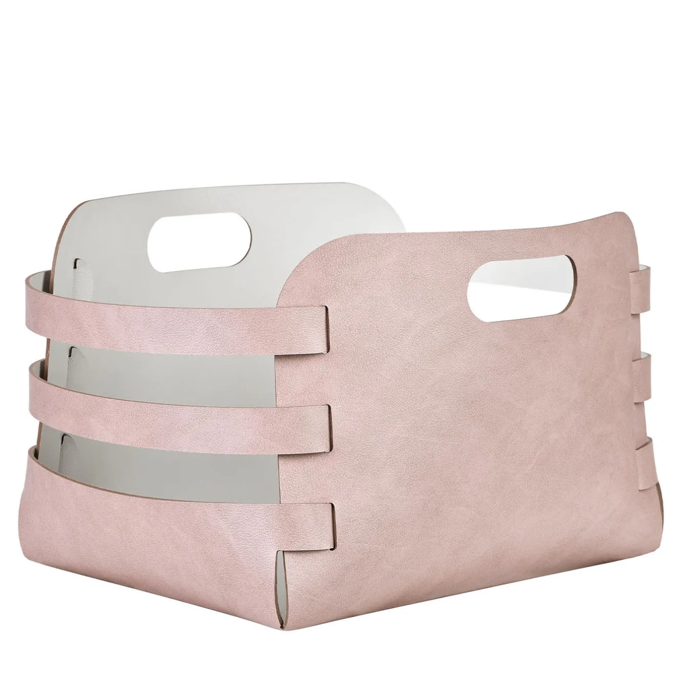 ADJ Style Cestino in pelle Riga Ash Rose e Oyster