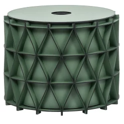 Pinetti Cesto Arena piccolo in pelle verde