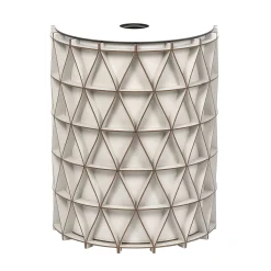 Pinetti Cesto da bucato Arena medio in pelle crema