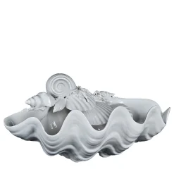 I Borbone Capodimonte Ciotola bianca di medie dimensioni Tridacna di Antonio Fullin