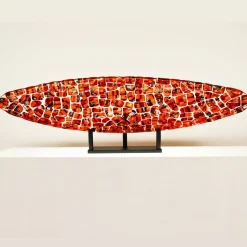 VéVé Glass Ciotola centrotavola con fiocchi rossi Gondola