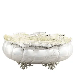 Bragagnolo Argenti Ciotola centrotavola ovale con piede in argento in stile classico