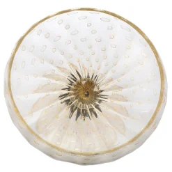 Officine di Murano 1295 Ciotola con piede in oro 24 carati e nero