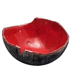 Design Center 1991 Ciotola Decorativa Rosso Di Sera In Ceramica Rossa Di Nino Basso #1