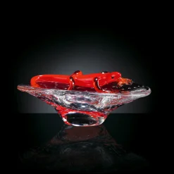 VGnewtrend Ciotola rotonda con geco rosso