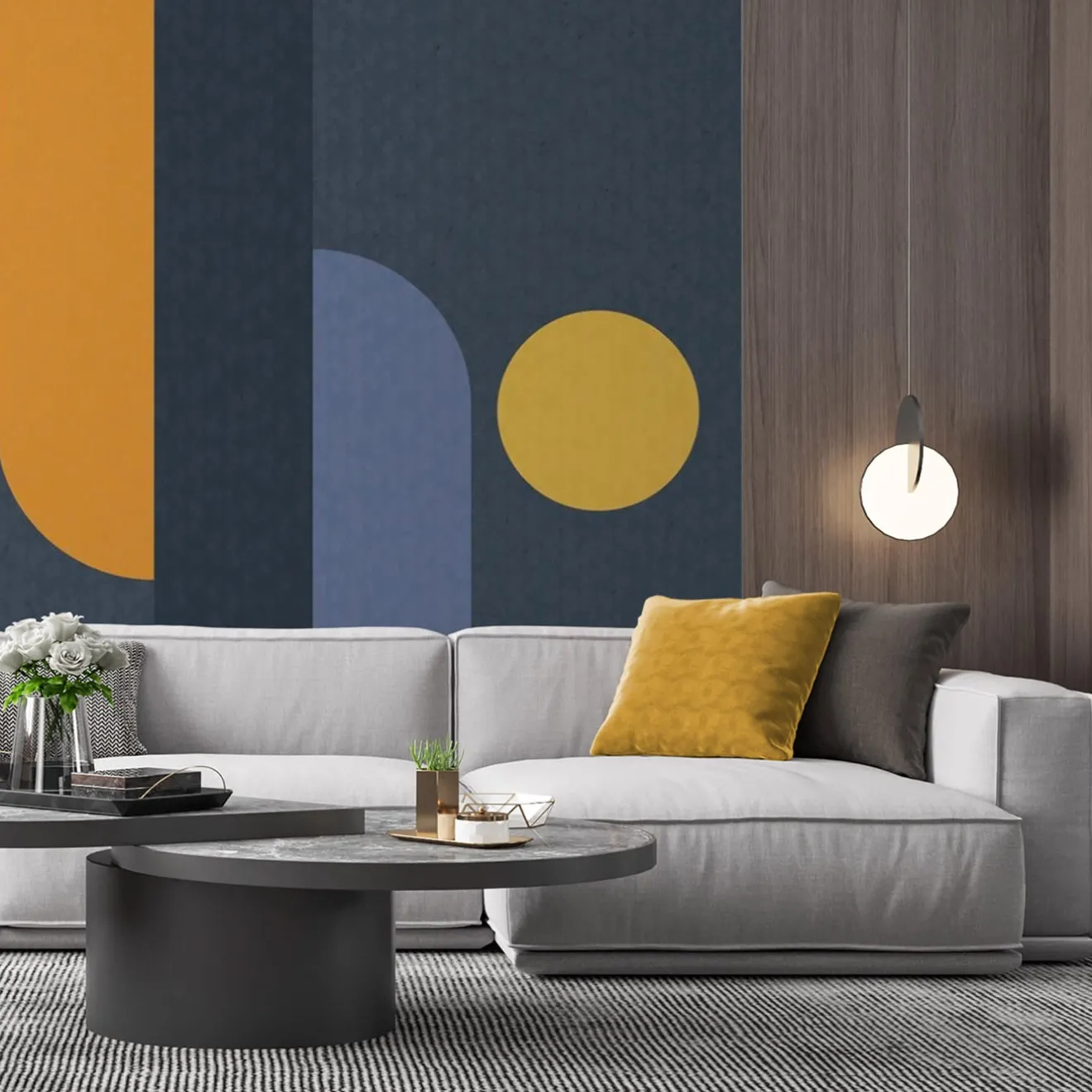 Officinarkitettura Composition Blue Bhaus 100 Carta da parati