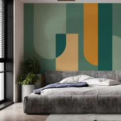 Officinarkitettura Composition Green Bhaus 100 Carta da parati