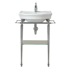 Devon&Devon Consolle Jolie in ceramica bianca e finitura cromata