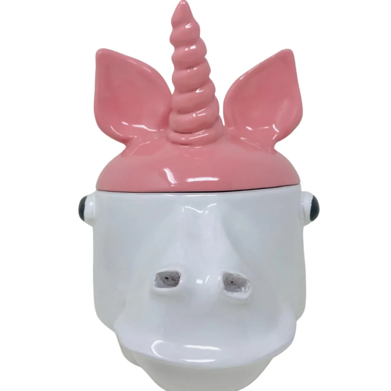 Freaklab Contenitore piccolo unicorno rosa e bianco con coperchio